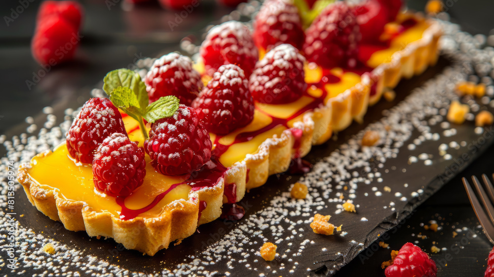 Elegant Fruit Tart Decorated with Berries and Cream Elegant Fruit Tart Decorated with Berries and Cream