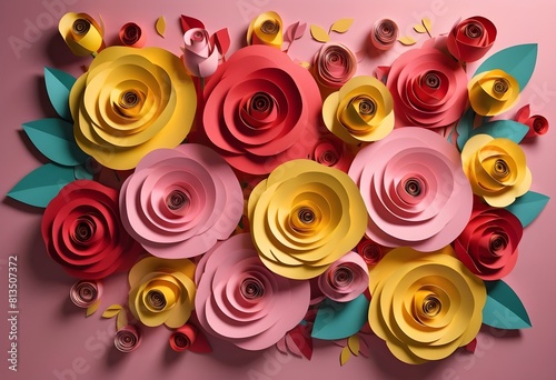 3d rendered photo of flowers on a plain background