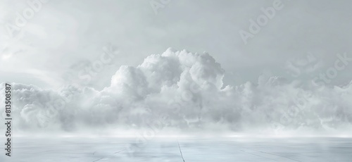 white background with cloud effects, for product showcasing