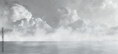 white background with cloud effects, for product showcasing