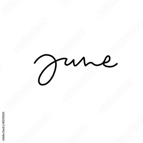 Hand Drawn Lettering June