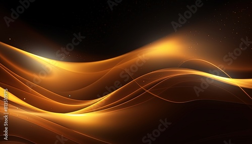 Abstract yellow color glowing effect abstract background, futuristic background with glowing gold waves background