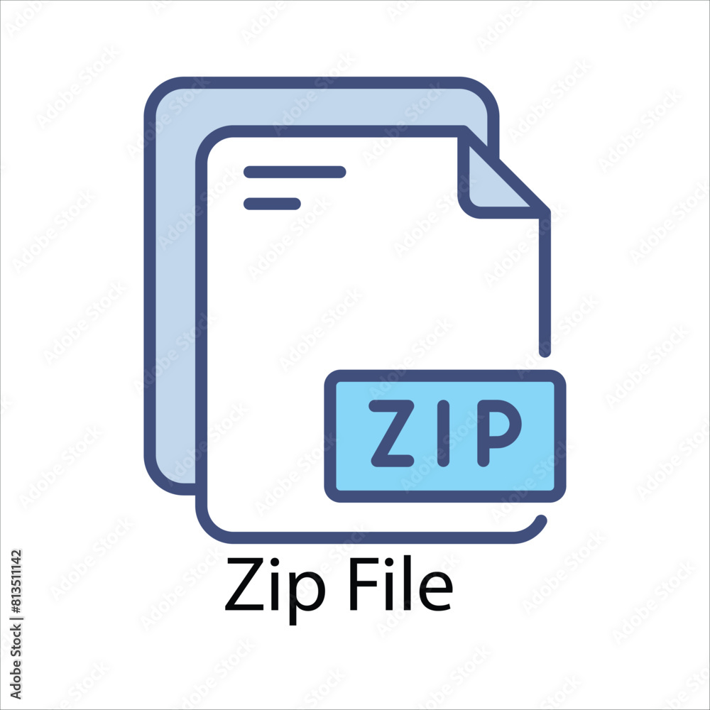 Zip File  Vector icon