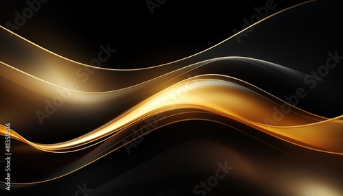 Abstract yellow color glowing effect abstract background   futuristic background with glowing gold waves background