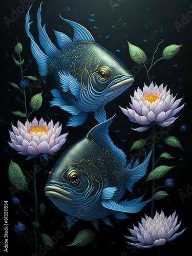 fishes in underwater generative Ai