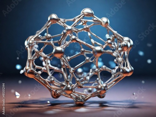 3D Metal Molecule Model photo