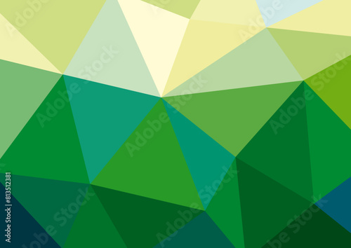 三角形の組み合わせで作ったグリーン系背景素材
