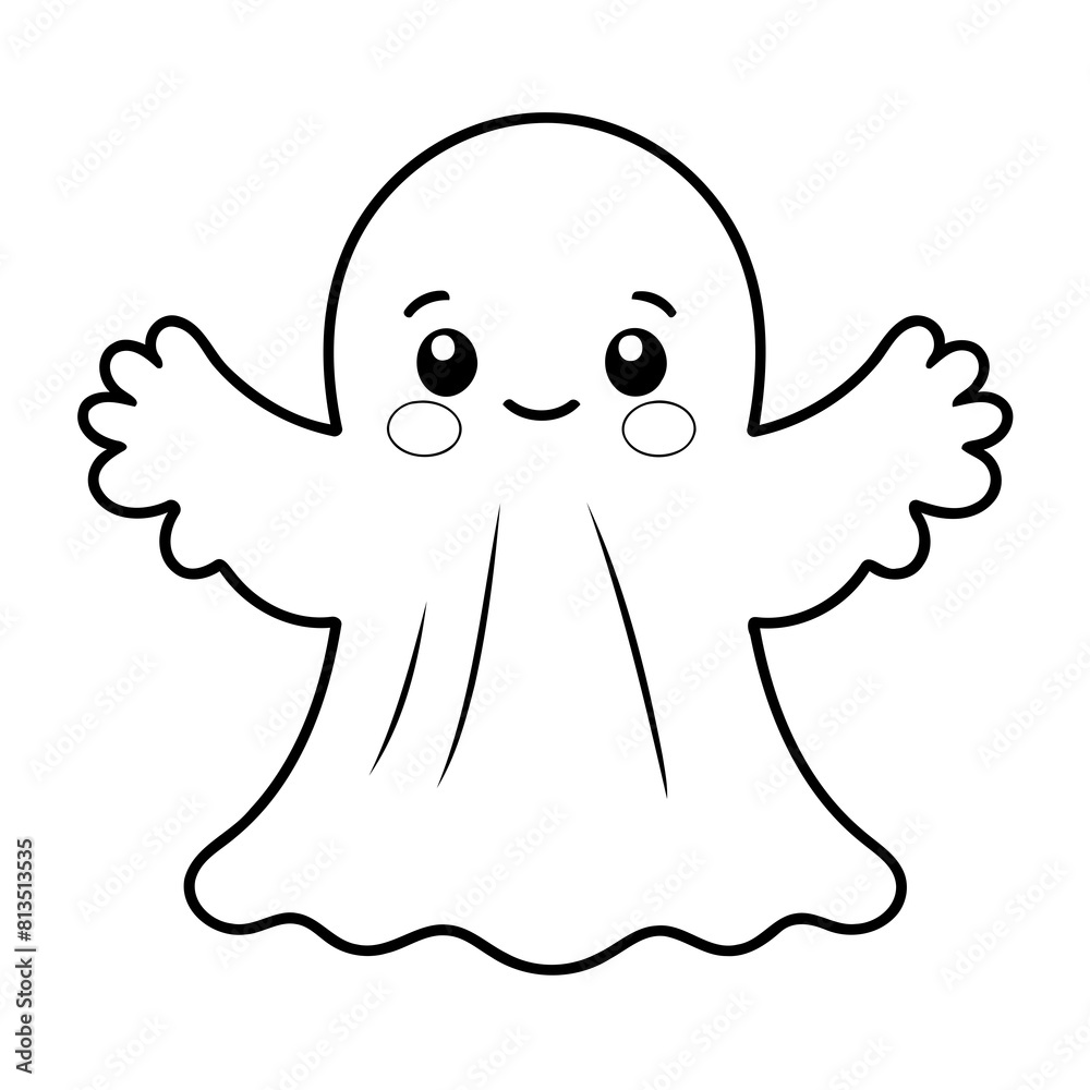 Simple vector illustration of friendly drawing for kids page Simple vector illustration of friendly drawing for kids page