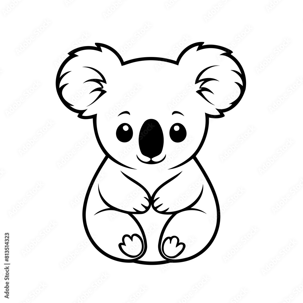 Vector illustration of a cute Black drawing for children page Vector illustration of a cute Black drawing for children page
