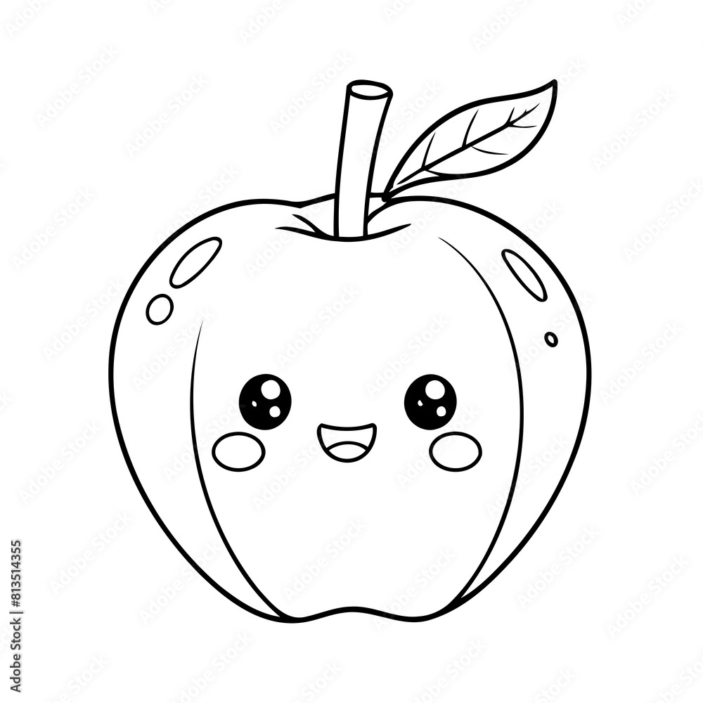 Obraz premium Simple vector illustration of caramel drawing for toddlers coloring activity
