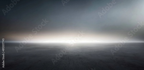 A dark background with concreate floor with sun set effects