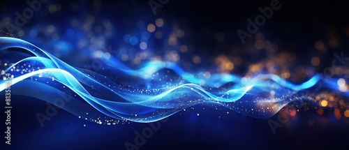 Trendy color glowing effect wave abstract background   wave technology futuristic minimal tech lines background