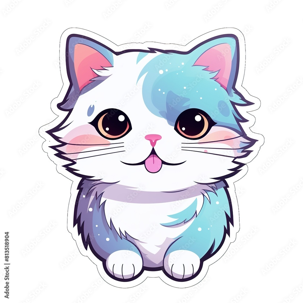 cute cat smile sticker