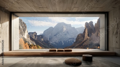 Modern residential, hotel, and homestay interior spaces：autumn in the mountains © ran