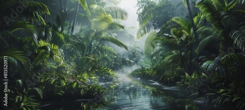 Ethereal Rainforest Stream  Hyper Realism