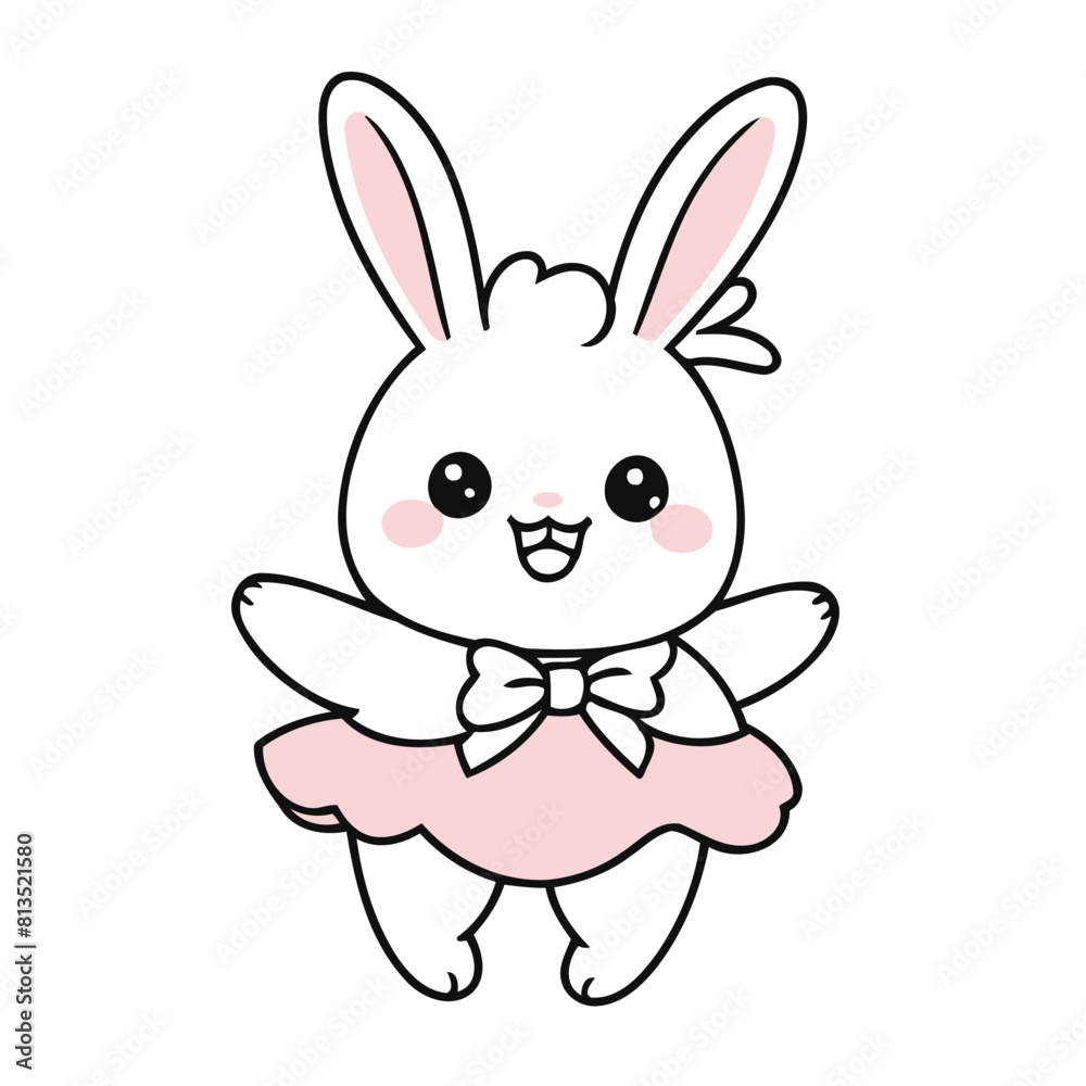 Vector illustration of a sweet Bunny for youngsters' imaginative journeys Vector illustration of a sweet Bunny for youngsters' imaginative journeys