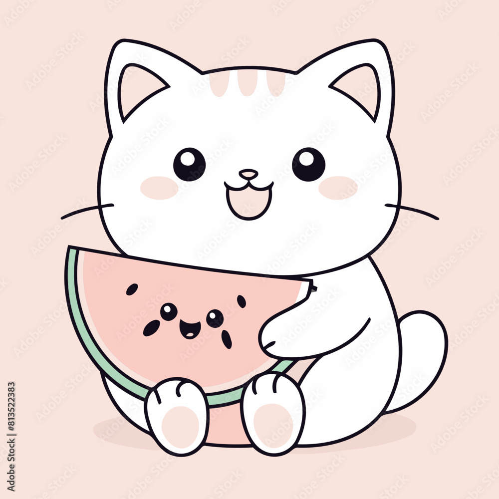 Cute vector illustration of a Kitten for toddlers' playful adventures Cute vector illustration of a Kitten for toddlers' playful adventures