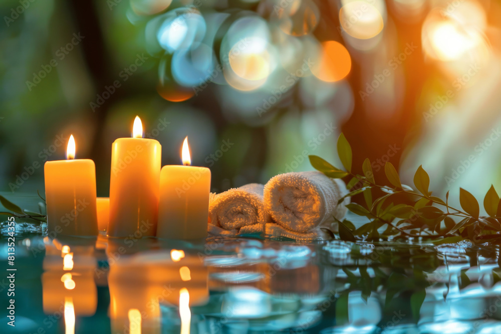 Serene Spa Day: Candles and Blooms for Relaxation Serene Spa Day: Candles and Blooms for Relaxation