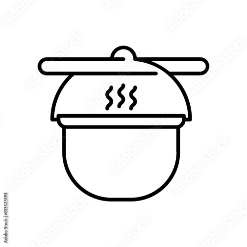 cooking pot icon. outline icon