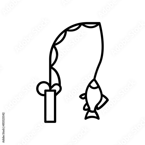 fishing icon. outline icon