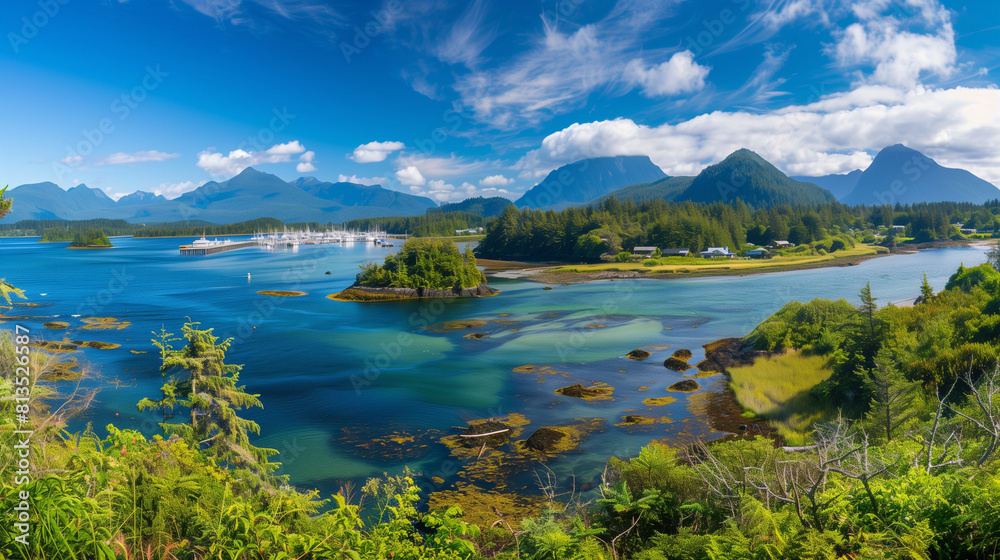 Majestic Ocean and Mountain View in Alaska Majestic Ocean and Mountain View in Alaska