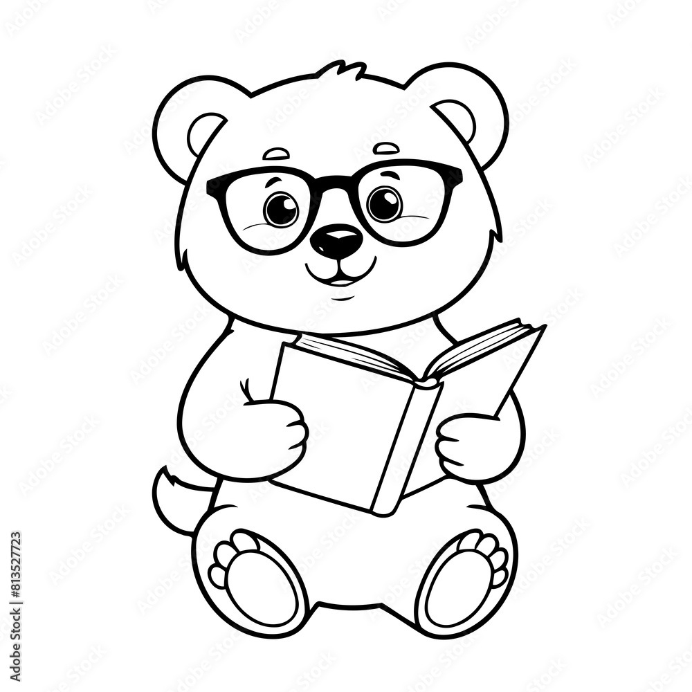 Vector illustration of a cute doodle drawing for colouring page Vector illustration of a cute doodle drawing for colouring page