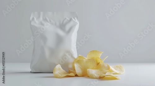 White Bag of Delicious Potato Chips Cut Out 8K

