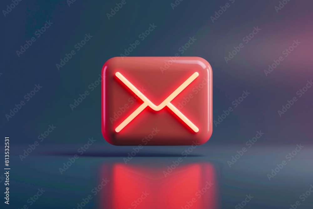 A subscribe icon with a sleek envelope and a mail symbol for newsletters A subscribe icon with a sleek envelope and a mail symbol for newsletters
