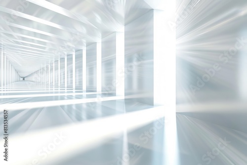 ray lights white and grey exposition background - long corridor