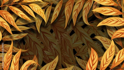 Dive into the immersive beauty of swaying leaves against a deep background in mesmerizing 4k resolution.