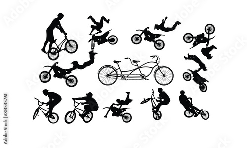 Mountain jumping Bicycle SVG,, Silhouette, Cut File, cutting files, printable design, Clipart,