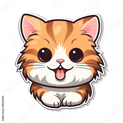 cute cat smile sticker