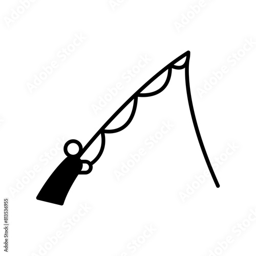 fishing icon. black fill icon