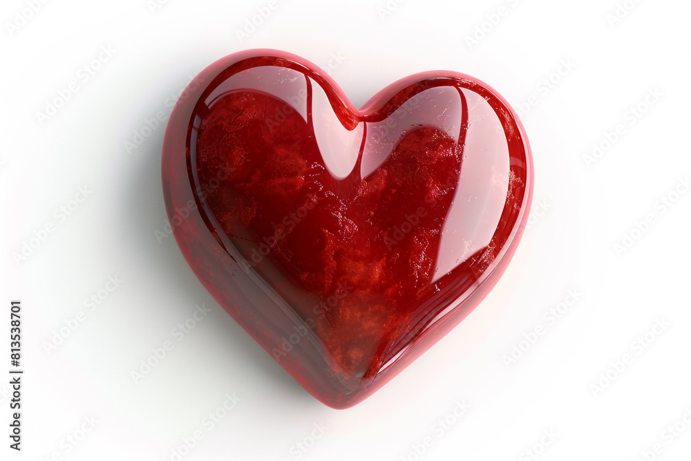 3D red heart isolated on white background 3d 3D red heart isolated on white background 3d