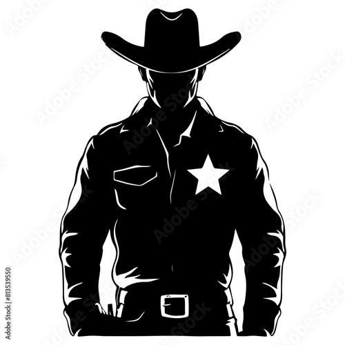 sheriff svg vector illustration
