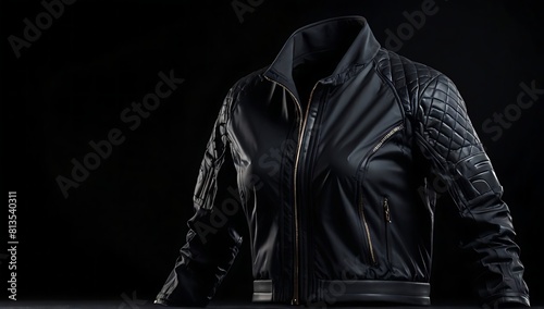 women's sports jacket. isolated on black background.