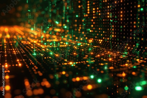 Wallpaper Mural abstract concept for digital contents A social networking of syntax parsing tokens streaming Torontodigital.ca