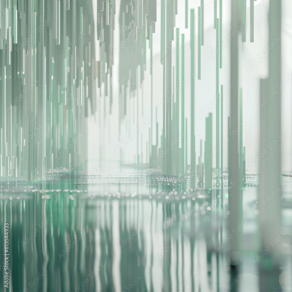 Obraz premium Crisp Data Lake Visualization in Aqua