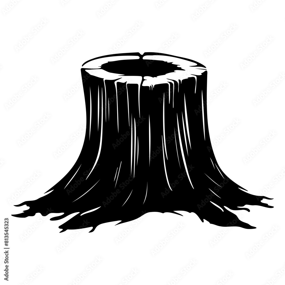 Wood stump, tree stump svg vector illustration Wood stump, tree stump svg vector illustration