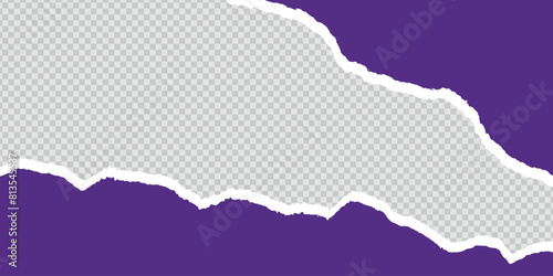 Torn or repped paper purple and white border colour transparent, png, background banner or poster design, cardboard, booklet, edge, page, cover, border, scrap, cracked, advertising, break, realistic,