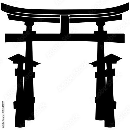 Torii Gate svg vector illustration