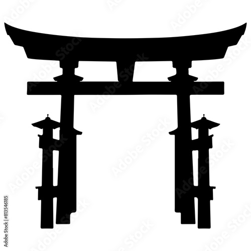 Torii Gate svg vector illustration