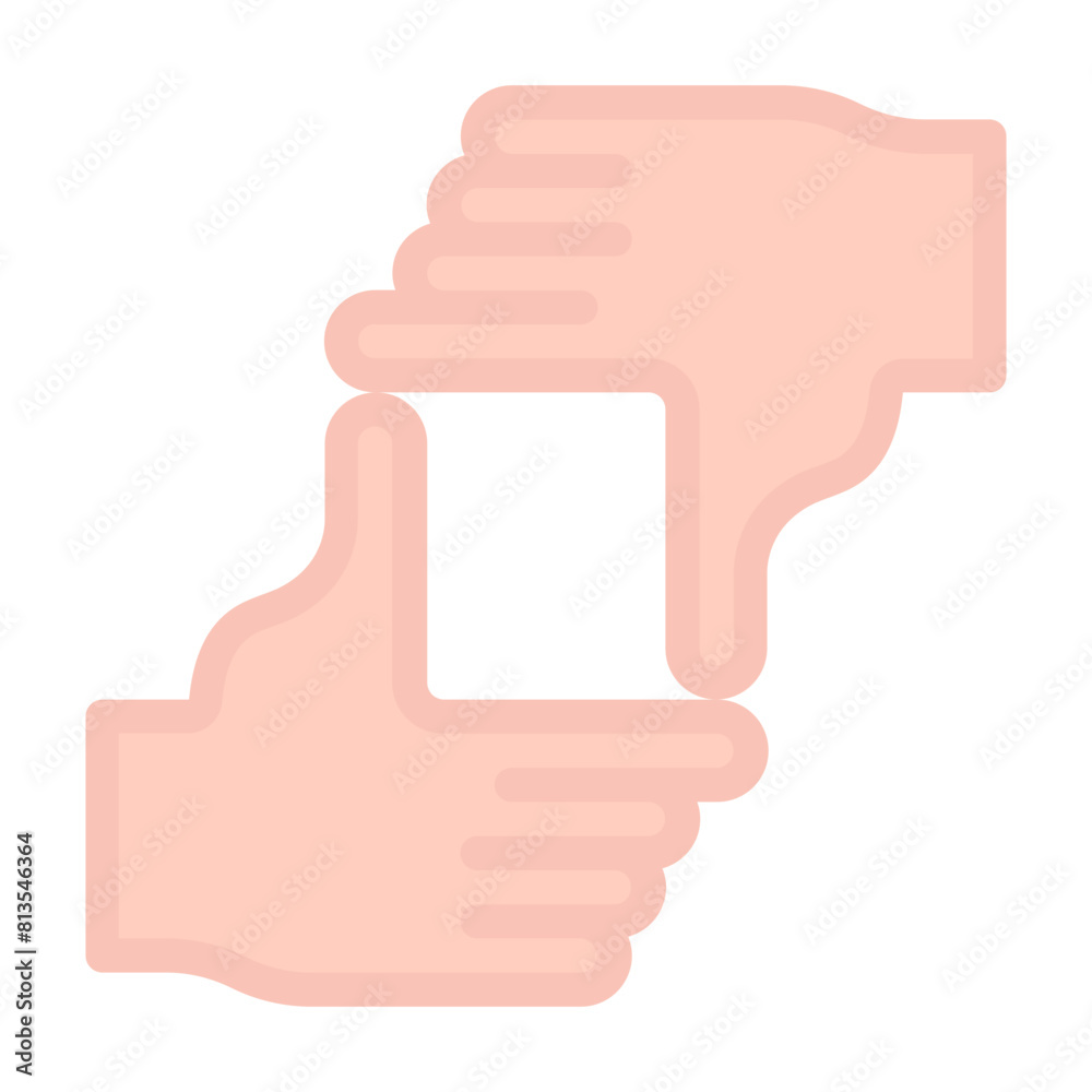 Gesture Icon With Flat Color Style Gesture Icon With Flat Color Style