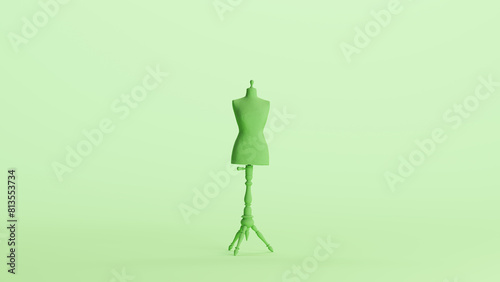 Obraz na plátne Green dressmakers Judy dummy female figure dressmaking mannequin mint background