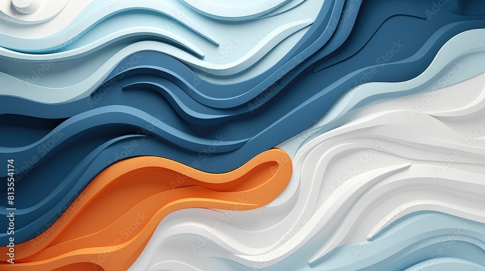 Wind flat design top view arctic theme 3D render Split-complementary color scheme Wind flat design top view arctic theme 3D render Split-complementary color scheme