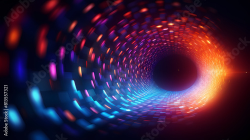 Wallpaper Mural Abstract colorful light tunnel background Torontodigital.ca