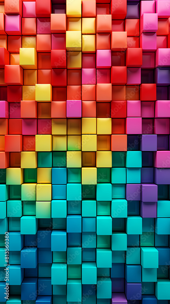 Abstract colorful 3D squares Abstract colorful 3D squares