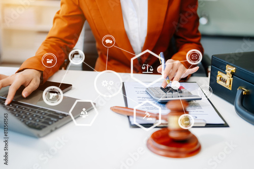 Принти на полотні justice and law concept