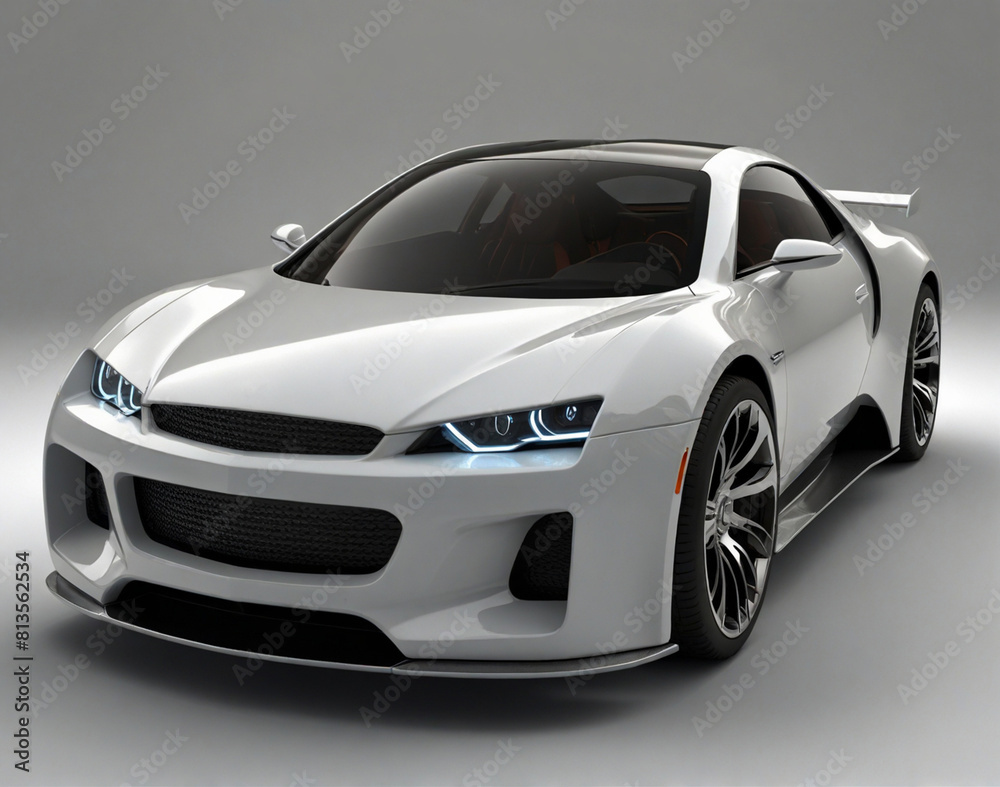 White Supercar Image