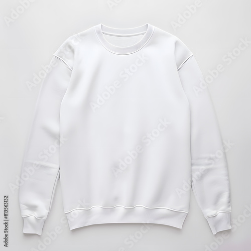 White sweatshirt mockup isolated on a white background